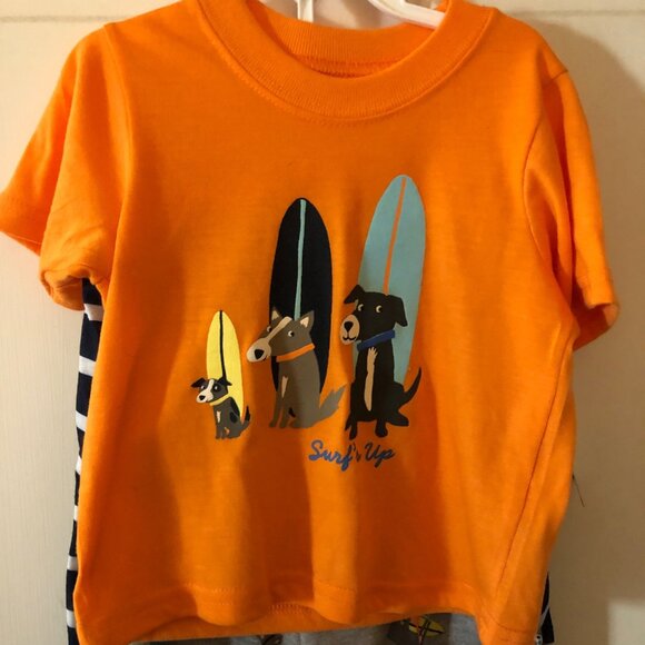 Carters Toddler 12Mo 3 Piece Set Surf's Up Dog - Picture 2 of 5